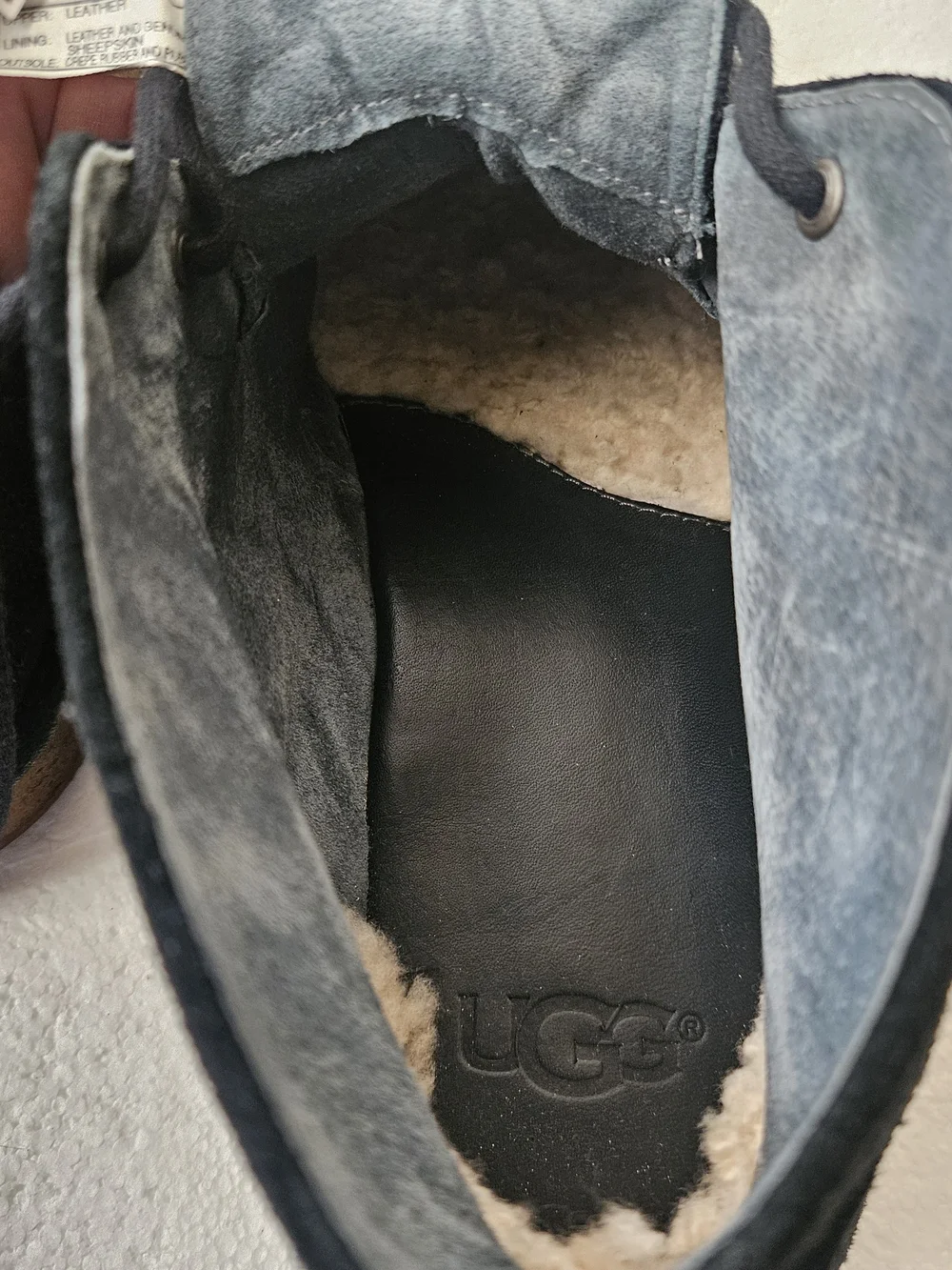 UGG Black Suede Chukka Boots with Crepe Sole Men's Size 9.5M